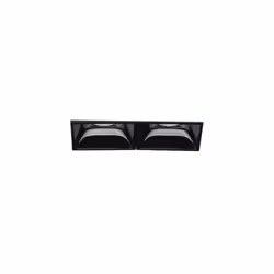 Collezione LIKA MODULI GEOMETRICI Famiglia di moduli a incasso LED rettangolari in alluminio pressofuso verniciato nero o bia ...