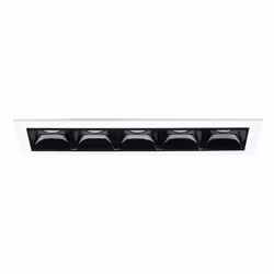 Collezione LIKA MODULI GEOMETRICI Famiglia di moduli a incasso LED rettangolari in alluminio pressofuso verniciato nero o bia ...