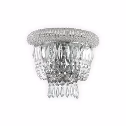 Collezione DUBAI PREZIOSI DETTAGLI Applique a 2 luci con montatura in metallo cromato. Elementi decorativi con perle, ottagon ...