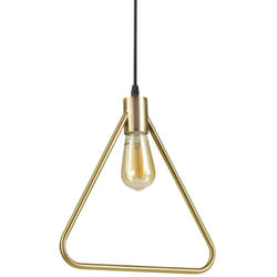 Ideal Lux - Sospensione Moderna Abc Metallo Ottone 1 Luce E27 Diffusore Triangolare