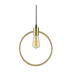 Ideal Lux - Sospensione Moderna Abc Metallo Ottone 1 Luce E27 Diffusore Tondo