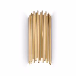 Collezione PAN TUBI IN ORO Applique a 2 luci con montatura in metallo. Diffusori con elementi decorativi a tubi metallici di  ...