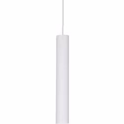 Collezione TUBE TUBI DI LUCE SOSPESI Sospensione a 1 luce con rosone e corpo luce in alluminio verniciato a polveri bianco.. ...