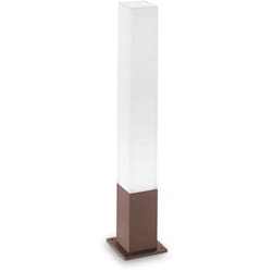 Ideal Lux - Palo Da Esterno Quadrato Moderno Edo Alluminio-Materie Plastiche Coffee Gx53