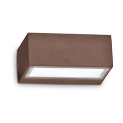 Applique Moderna Twin Alluminio Coffee 1 Luce G9 3W 3000K Luce Calda