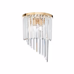Collezione CARLTON BARRE IN CRISTALLO PER SBALORDIRE Applique a 3 luci con montatura in metallo dorato. Elementi decorativico ...