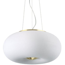 Ideal Lux - Sospensione Moderna Arizona Vetro Bianco 3 Luci Gx53 9W 3000K Luce Calda