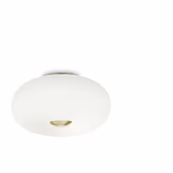 Collezione ARIZONA LUCI LEGGIADRE Plafoniera moderna a 3 luci con montatura in metallo rifinito in ottone satinato.. Diffusor ...