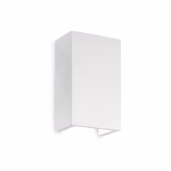 Collezione FLASH LIGHTDESIGN Applique alta a 1 luce con base in metallo smaltato. Corpo luce interamente in gesso. Doppia emi ...