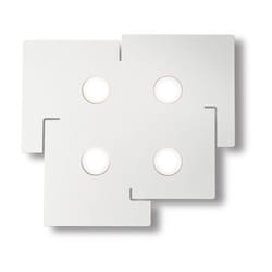 Ideal Lux - Plafoniera Moderna Totem Metallo Bianco 4 Luci Gx53 9W 3000K Luce Calda
