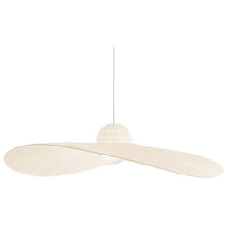 Sospensione Contemporanea Madame Tessuto Avorio 1 Luce E27