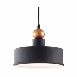 Collezione TRIADE-2 TRE FORME PER UN LOOK STRONG Sospensione a 1 luce con rosone e diffusore in metallo verniciato a polveri ...