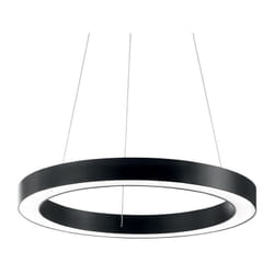 Sospensione Moderna Oracle Alluminio-Plastiche Nero Led 33W 3000K D60Cm