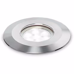 Diffusore in vetro temperato trasparente. Calpestabile. Sorgente luminosa a led integrato. Assenza di viti a vista. Ø 90 x H ...