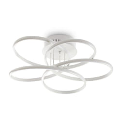 Plafoniera Moderna Karol Metallo Bianco Led 78W 4000K Luce Naturale D65Cm