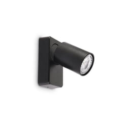 Ideal Lux - Applique Moderna Rudy Metallo Nero 1 Luce 7W 3000K Luce Calda