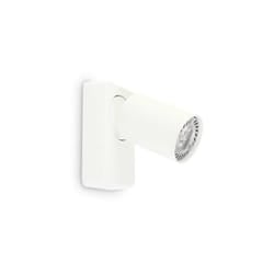 Ideal Lux - Applique Moderna Rudy Metallo Bianco 1 Luce 7W 3000K Luce Calda