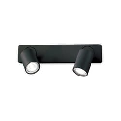 Ideal Lux - Applique Moderna Rudy Metallo Nero 2 Luci 7W 3000K Luce Calda