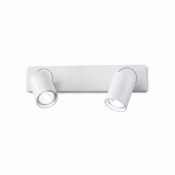 Collezione RUDY PER UN'ILLUMINAZIONE AD ALTA DEFINIZIONE Applique con 2 diffusori 6,5 cm disposti su barra di 31,5 cm in allu ...