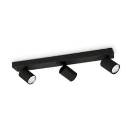 Plafoniera Moderna Rudy Metallo Nero 3 Luci 7W 3000K Luce Calda