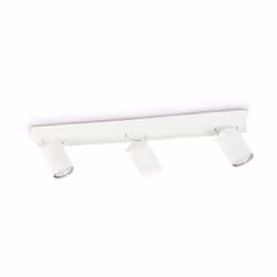Collezione RUDY PER UN'ILLUMINAZIONE AD ALTA DEFINIZIONE Plafoniera con 3 diffusori 6,5 cm disposti su barra di 53,5 cm in al ...