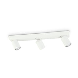 Ideal Lux - Plafoniera Moderna Rudy Metallo Bianco 3 Luci 7W 3000K Luce Calda