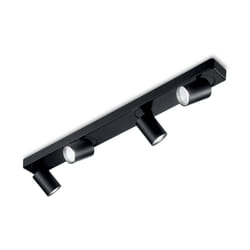Ideal Lux - Plafoniera Moderna Rudy Metallo Nero 4 Luci 7W 3000K Luce Calda