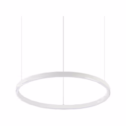 Collezione ORACLE FORME SLIM E CONTEMPORANEE Sospensione costituita da una montatura sottile in alluminio verniciato BIANCO o ...