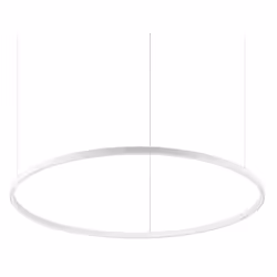 Collezione ORACLE FORME SLIM E CONTEMPORANEE Sospensione costituita da una montatura sottile in alluminio verniciato BIANCO o ...