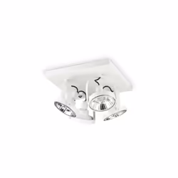 LAMPADA DA SOFFITTO 4 LUCI BIANCO GLIM PL4 SQUARE BIANCO