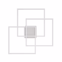Collezione FRAME INCROCI LUMINOSI Plafoniera che riproduce 3 quadrati che si incrociano con base e montatura in metallo verni ...