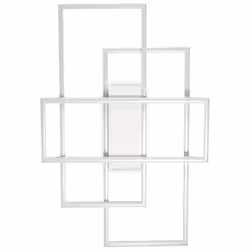 Collezione FRAME INCROCI LUMINOSI Plafoniera che riproduce 3 rettangoli che si incrociano con base e montatura in metallo ver ...