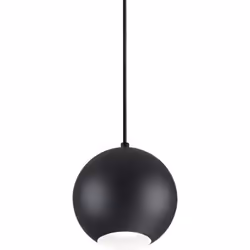 Montatura e diffusore sferico in metallo rifinito in bianco, nero o cromo. Cavo elettrico rivestito in tessuto. Ø 15 x H min ...