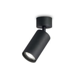 Ideal Lux - Plafoniera Moderna Dynamite Metallo Nero 1 Luce Gu10 7W 3000K Luce Calda