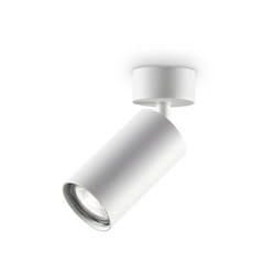 Ideal Lux - Plafoniera Moderna Dynamite Metallo Bianco 1 Luce Gu10 7W 3000K Luce Calda
