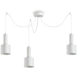 Ideal Lux - Sospensione Moderna Holly Metallo Bianco 3 Luci E27
