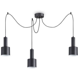 Sospensione Moderna Holly Metallo Nero 3 Luci E27