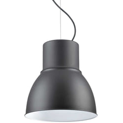 Sospensione Industrial-Minimal Breeze Metallo Grigio 1 Luce E27 D46,5Cm