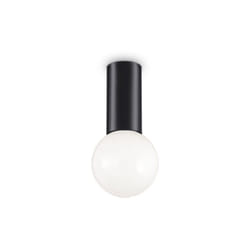 Ideal Lux - Plafoniera Moderna Petit Metallo Nero 1 Luce E27 8W 3000K Luce Calda