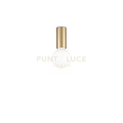 Ideal Lux - Plafoniera Moderna Petit Metallo Ottone 1 Luce E27 8W 3000K Luce Calda