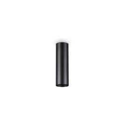 Ideal Lux - Plafoniera Moderna Look Metallo Nero 1 Luce 7W 3000K Luce Calda H20Cm