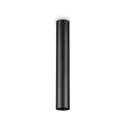 Ideal Lux - Plafoniera Moderna Look Metallo Nero 1 Luce 7W 3000K Luce Calda H40Cm