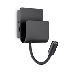 Ideal Lux - Applique Moderna Probe Metallo Nero 2 Luci 9W 3000K Luce Calda