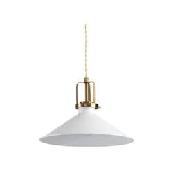Sospensione Industrial-Minimal Eris-3 Metallo Bianco 1 Luce E27