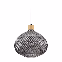 Collezione BERGEN-3 PARTICOLARI CHE CONFERISCONO GRAZIA Sospensione moderna 1 Luce E27. Rosone in metallo verniciato a polver ...