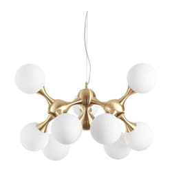 Ideal Lux - Sospensione Contemporanea Nodi Metallo Ottone 9 Luci E14