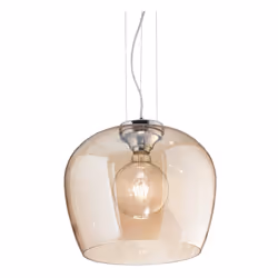 Collezione BLOSSOM NUVOLA LUMINOSA Sospensione 1 Luce E27 60 W con montatura e rosone in metallo cromato. Diffusore in vetro ...