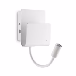 Collezione PROBE LA LUCE COME VUOI TU Applique con corpo luce rettangolare in alluminio verniciato a polveri bianco. Doppio d ...