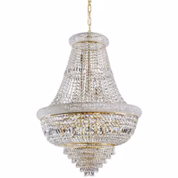 Collezione DUBAI PREZIOSA ELEGANZA Sospensione con montatura in metallo cromato diam. 80 cm 24 luci con attacco E14. Luce ton ...