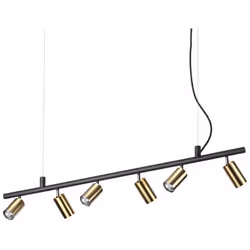 Collezione DYNAMITE FASCI DI LUCE DIREZIONABILI Plafoniera 6 luci Led GU10, luce calda 3000 K. Montatura in metallo rifinito  ...